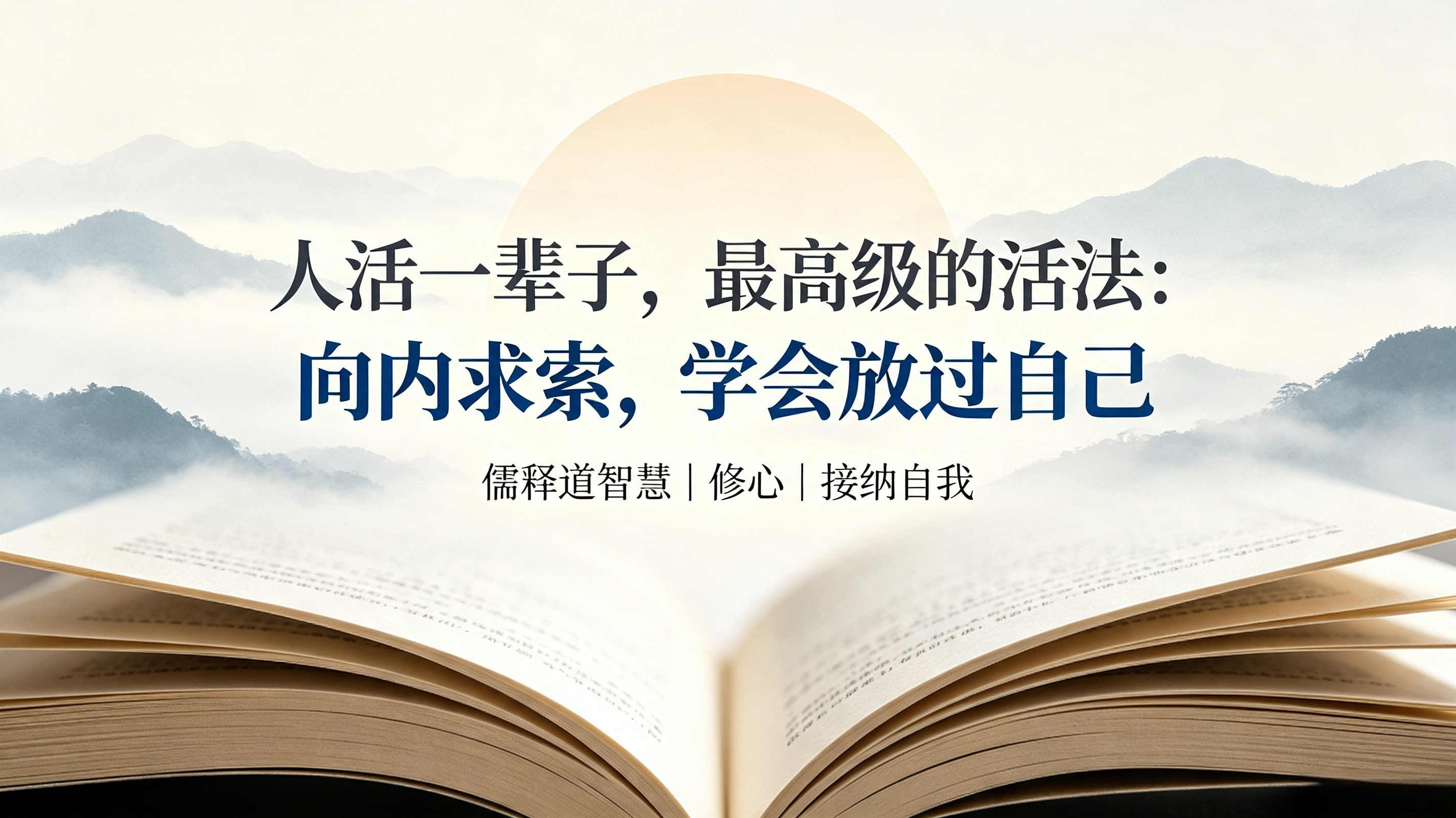 人活一辈子，最高级的活法：向内求索，学会放过自己
